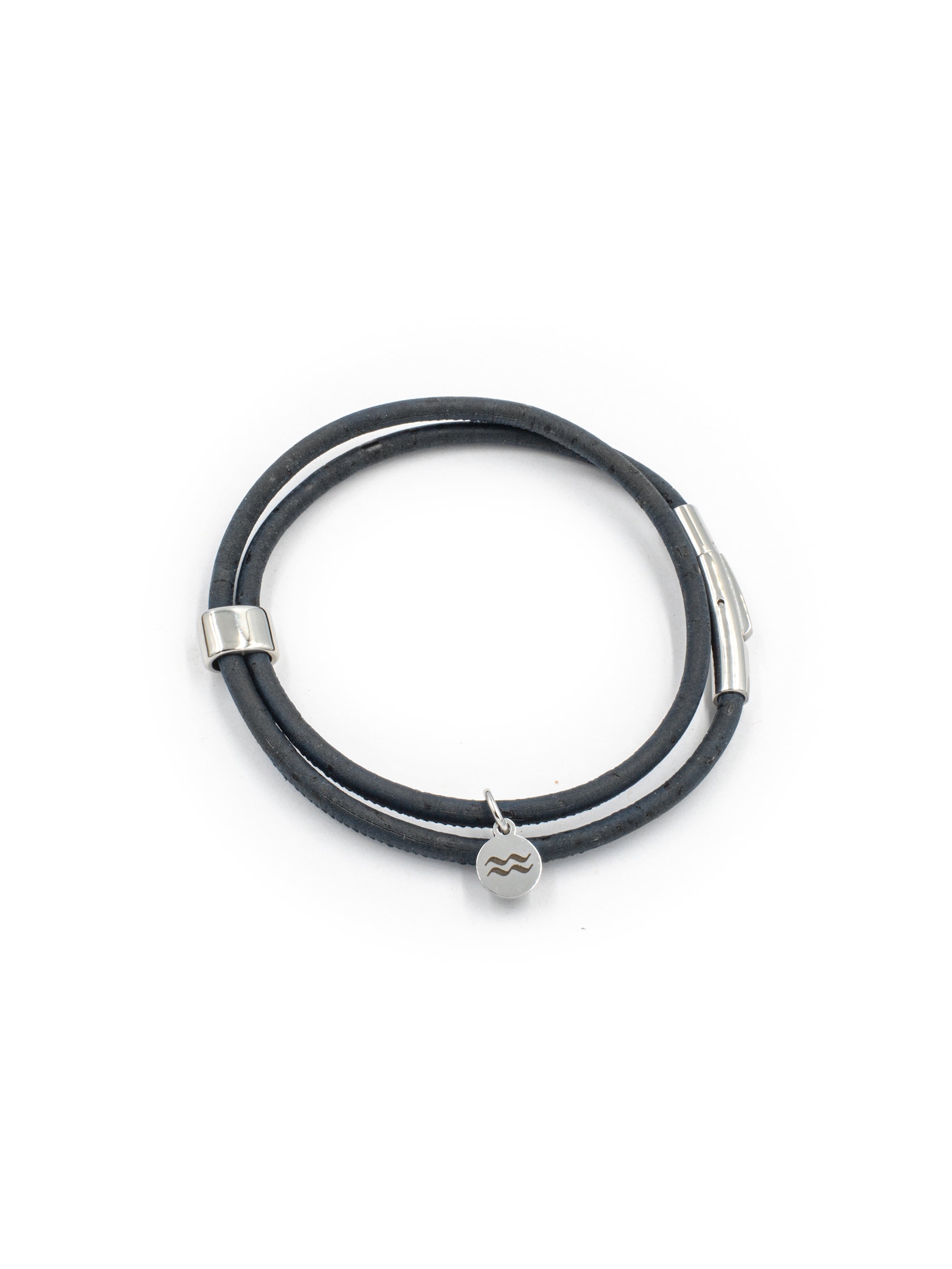 Aqua Beach Sustainable Cork Bracelet - Navy