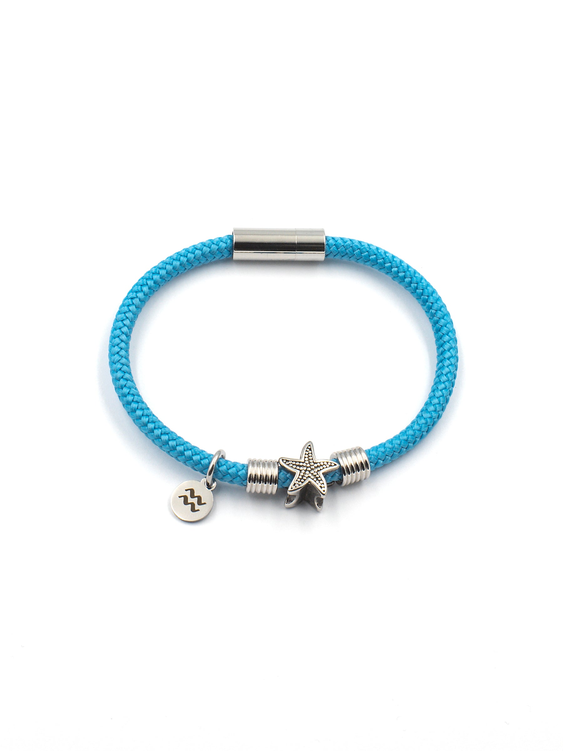 Aqua Beach Starfish Recycled Plastic Bracelet - Azure Blue