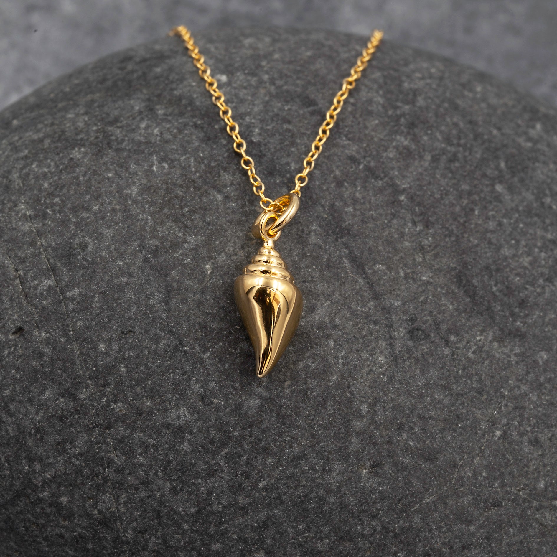 The Sea Shed Tulip Shell Gold Vermeil Sterling Silver Pendant