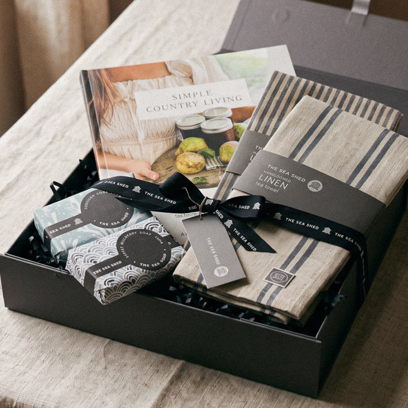 Simple Country Living gift hamper from The Sea Shed in a grey keepsake box