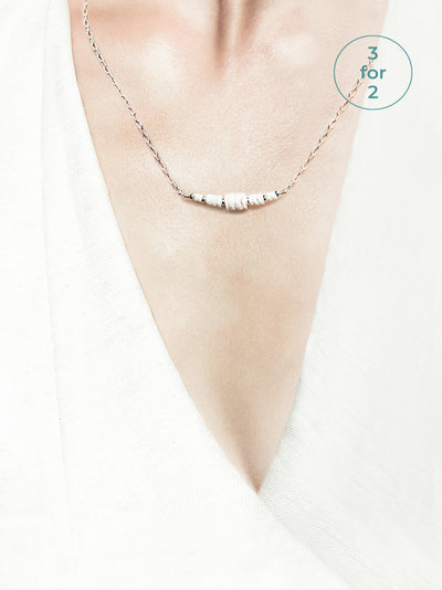 The Sea Shed, Sterling Silver & Clam Shells, Necklace and Gift Box, Aqua Beach, Beach Jewellery