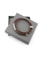 Leather Bracelet – Chestnut – Lifestyle photo – The Sea Shed