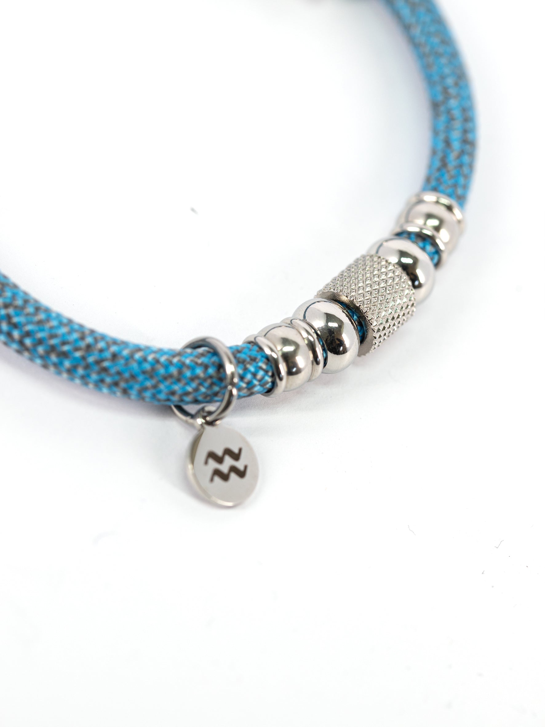 Aqua Beach Recycled Plastic Bracelet - WAVE Blue Adjustable