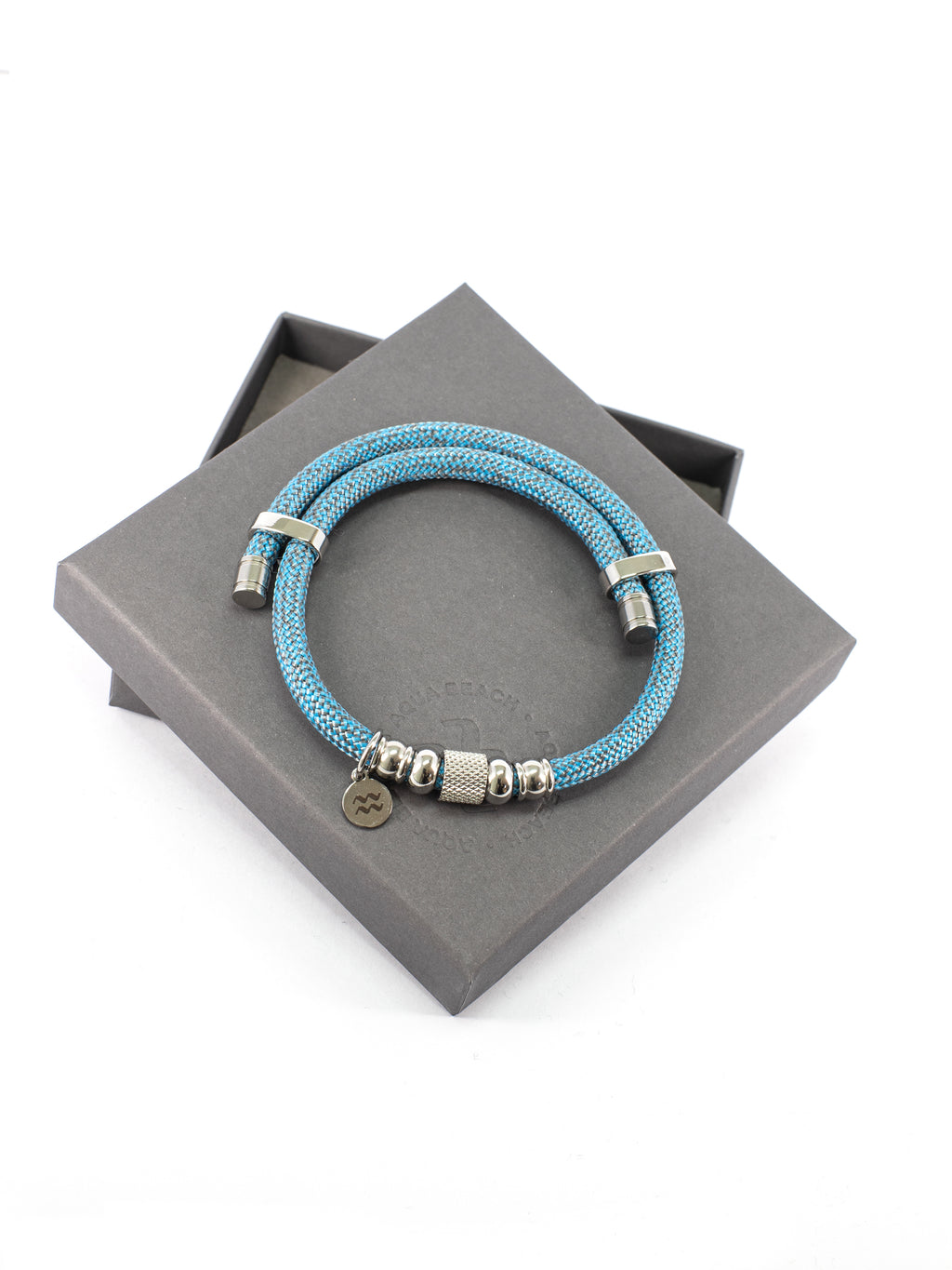 Aqua Beach Recycled Plastic Bracelet - WAVE Blue Adjustable