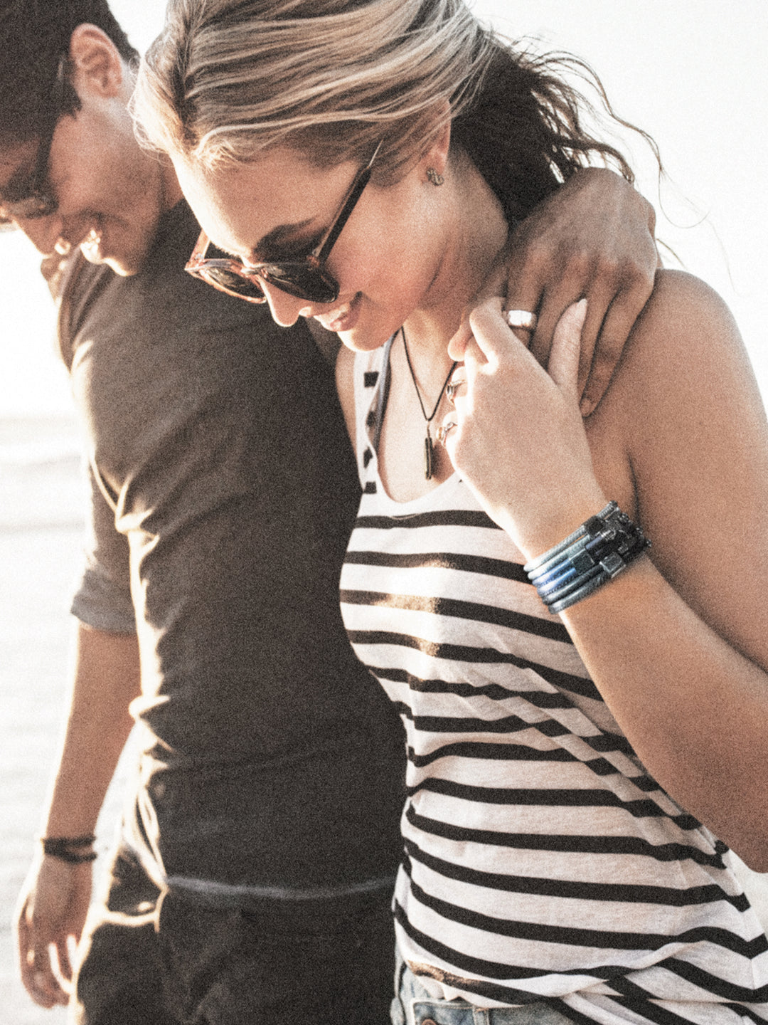 Leather Bracelet – Blue – Product photo – The Sea Shed