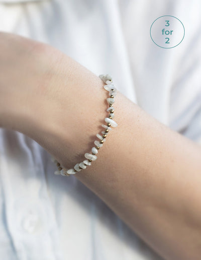 The Sea Shed, Moonstone Bracelet and Gift Box, Aqua Beach, Beach Jewellery