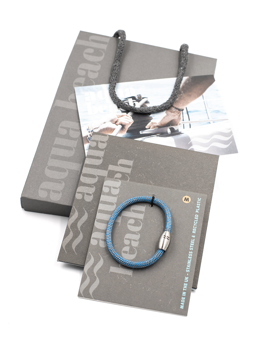 Aqua Beach Recycled Plastic Bracelet - Blue