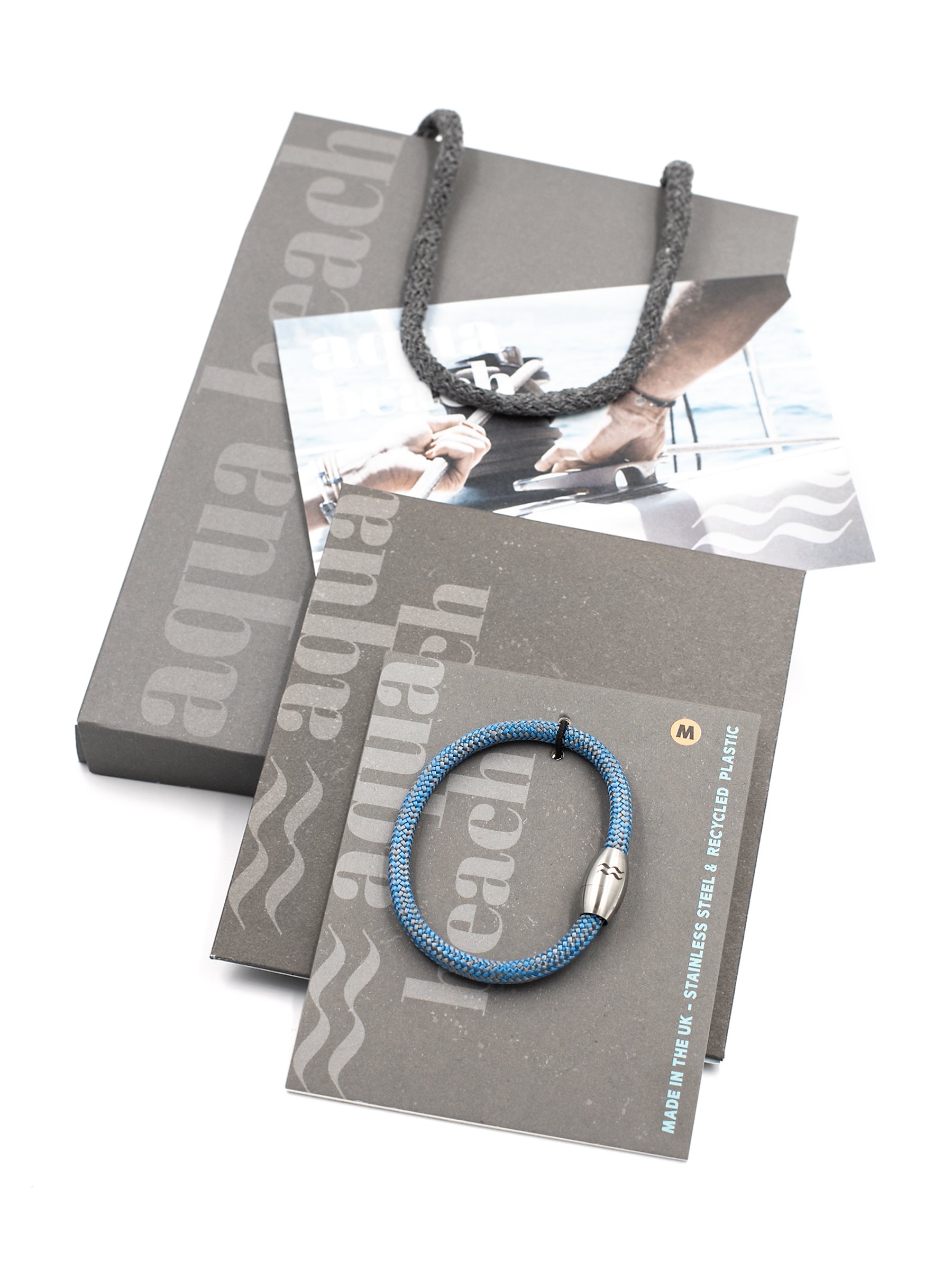 Aqua Beach Recycled Plastic Bracelet - Blue