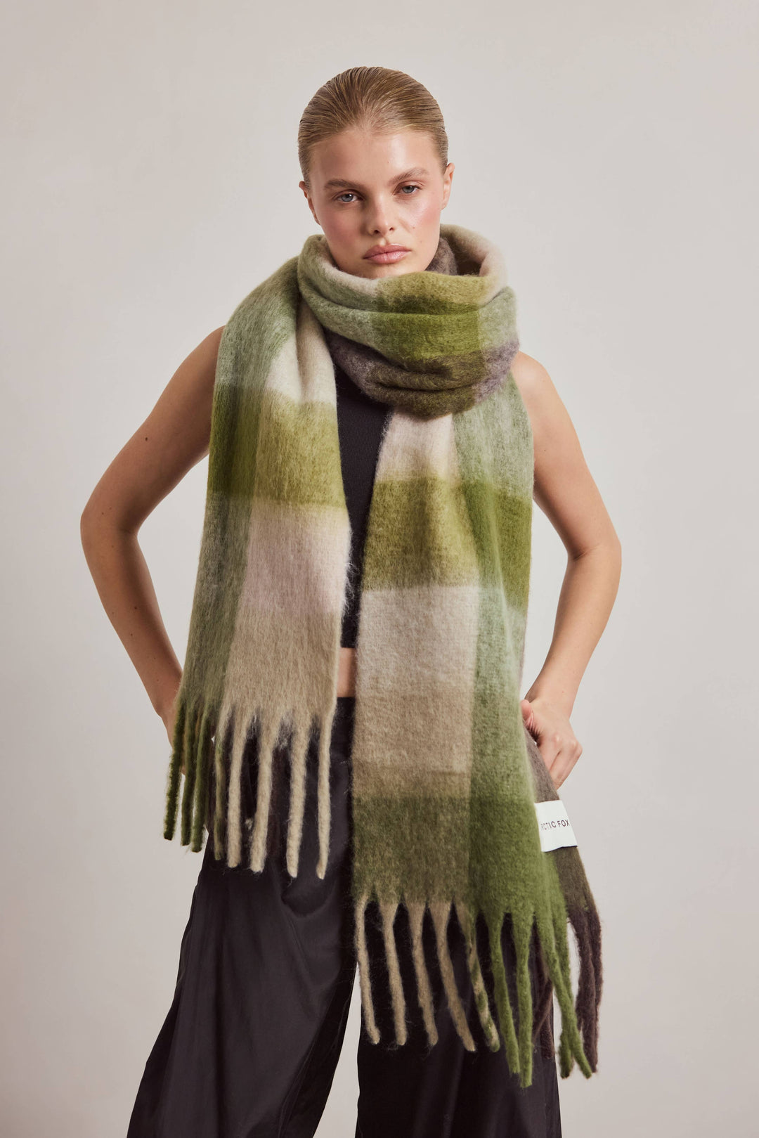 The Reykjavik Scarf - 100% Recycled - Mossy Greens - AW26