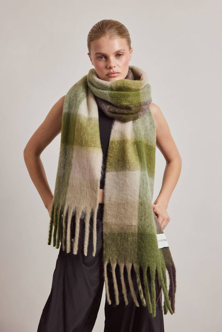 The Reykjavik Scarf - 100% Recycled - Mossy Greens - AW26