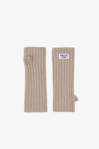 Merino Wool Fingerless Gloves - Soft Taupe - AW26