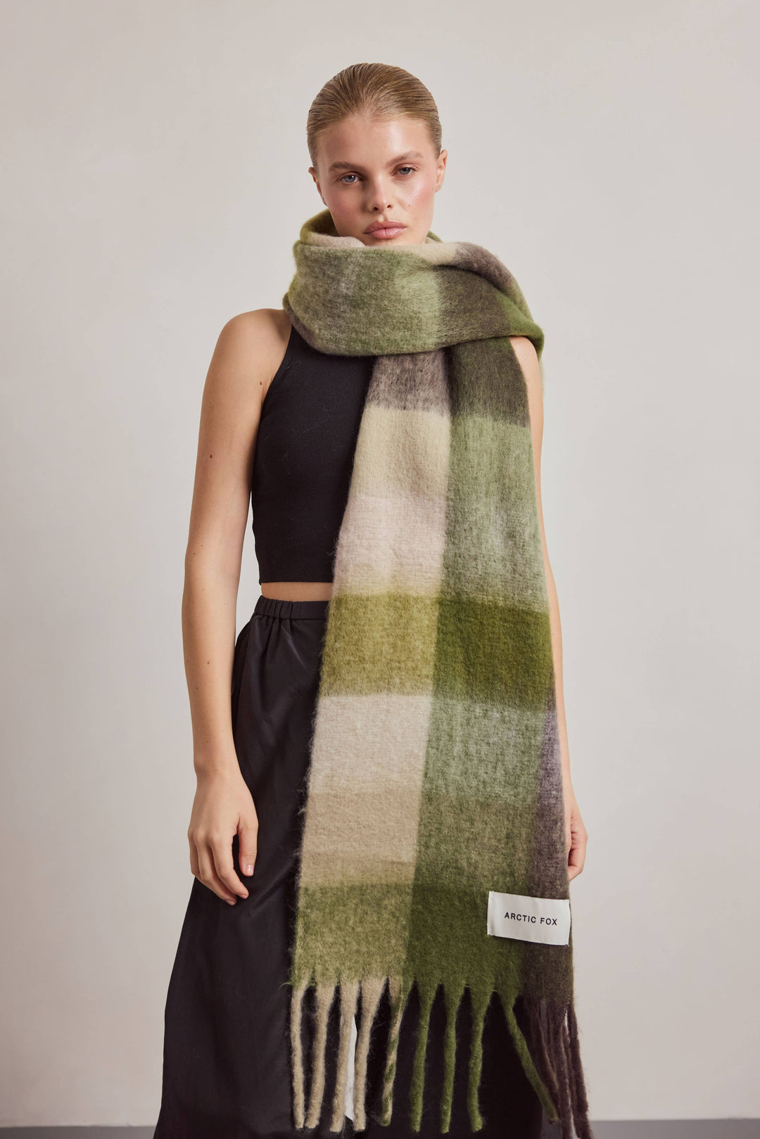 The Reykjavik Scarf - 100% Recycled - Mossy Greens - AW26