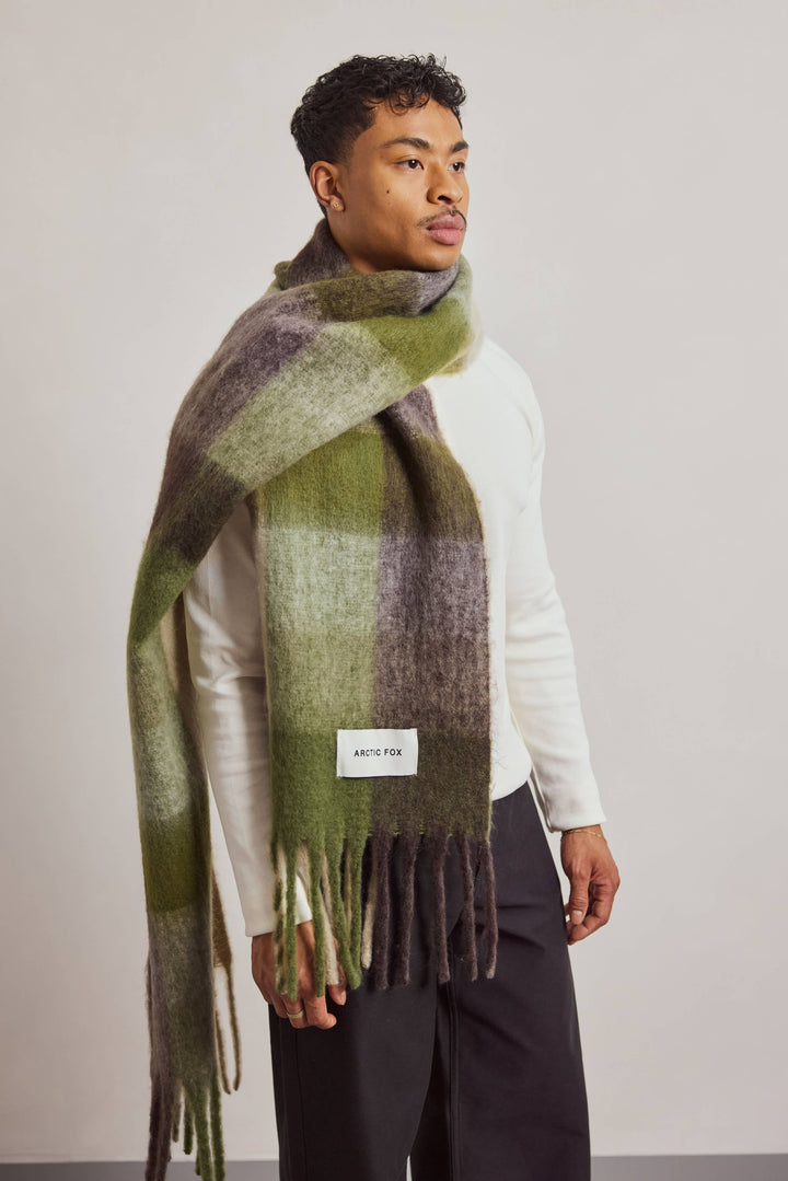The Reykjavik Scarf - 100% Recycled - Mossy Greens - AW26