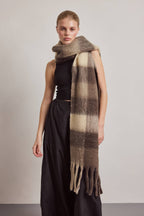 The Reykjavik Scarf - 100% Recycled - Brown Check - AW26