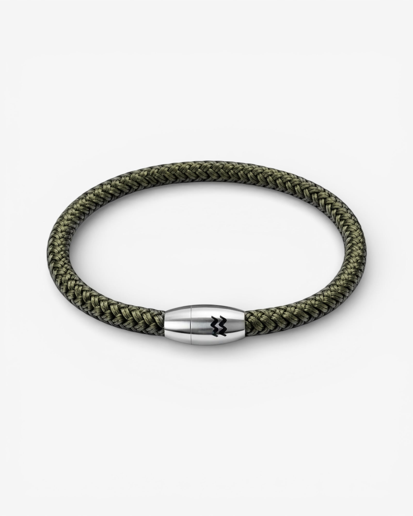 Recycled Plastic Rope Magnetic Bracelet 6mm – Olive | Aqua Beach