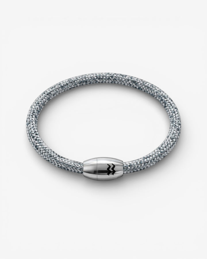 Recycled Plastic Rope Magnetic Bracelet 5mm – Grey | Aqua Beach