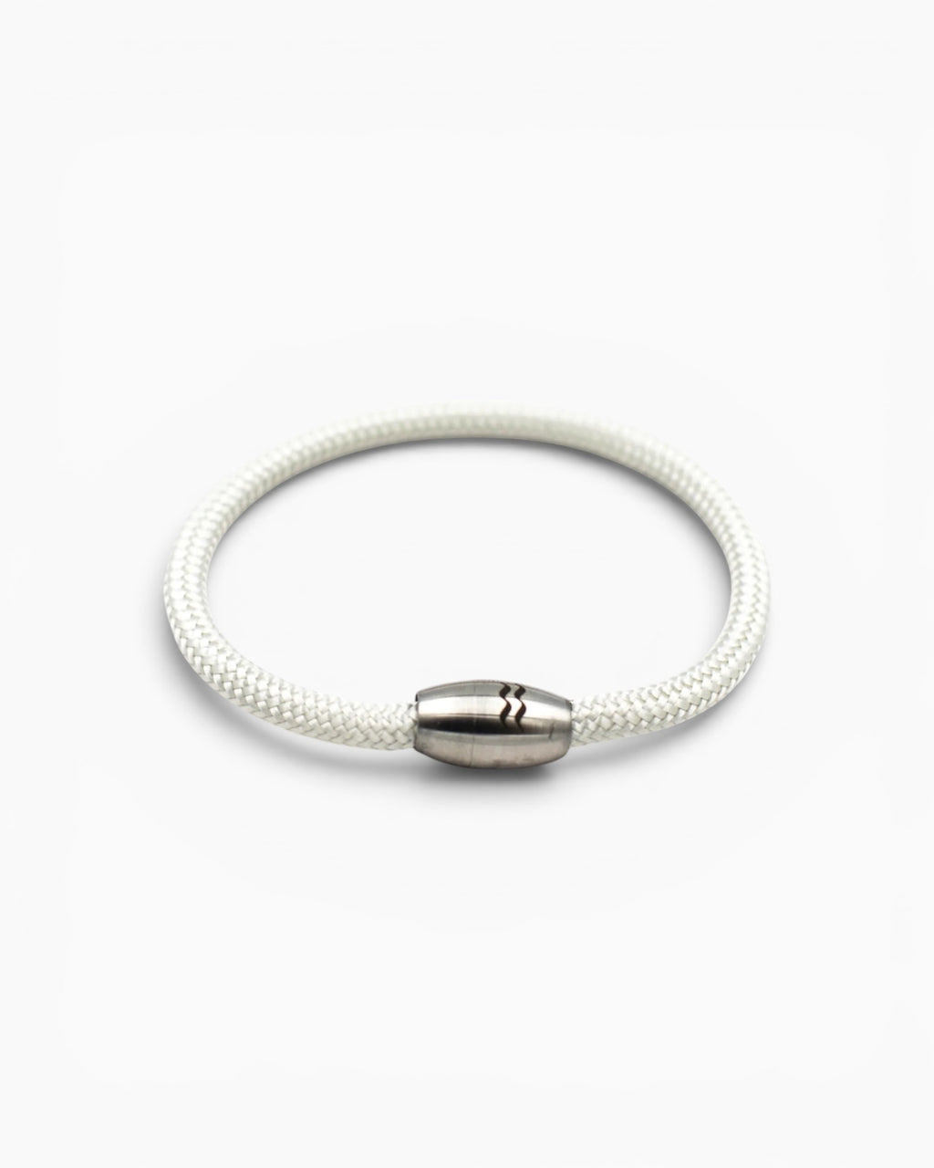 Recycled Plastic Rope Magnetic Bracelet 5mm – White | Aqua Beach