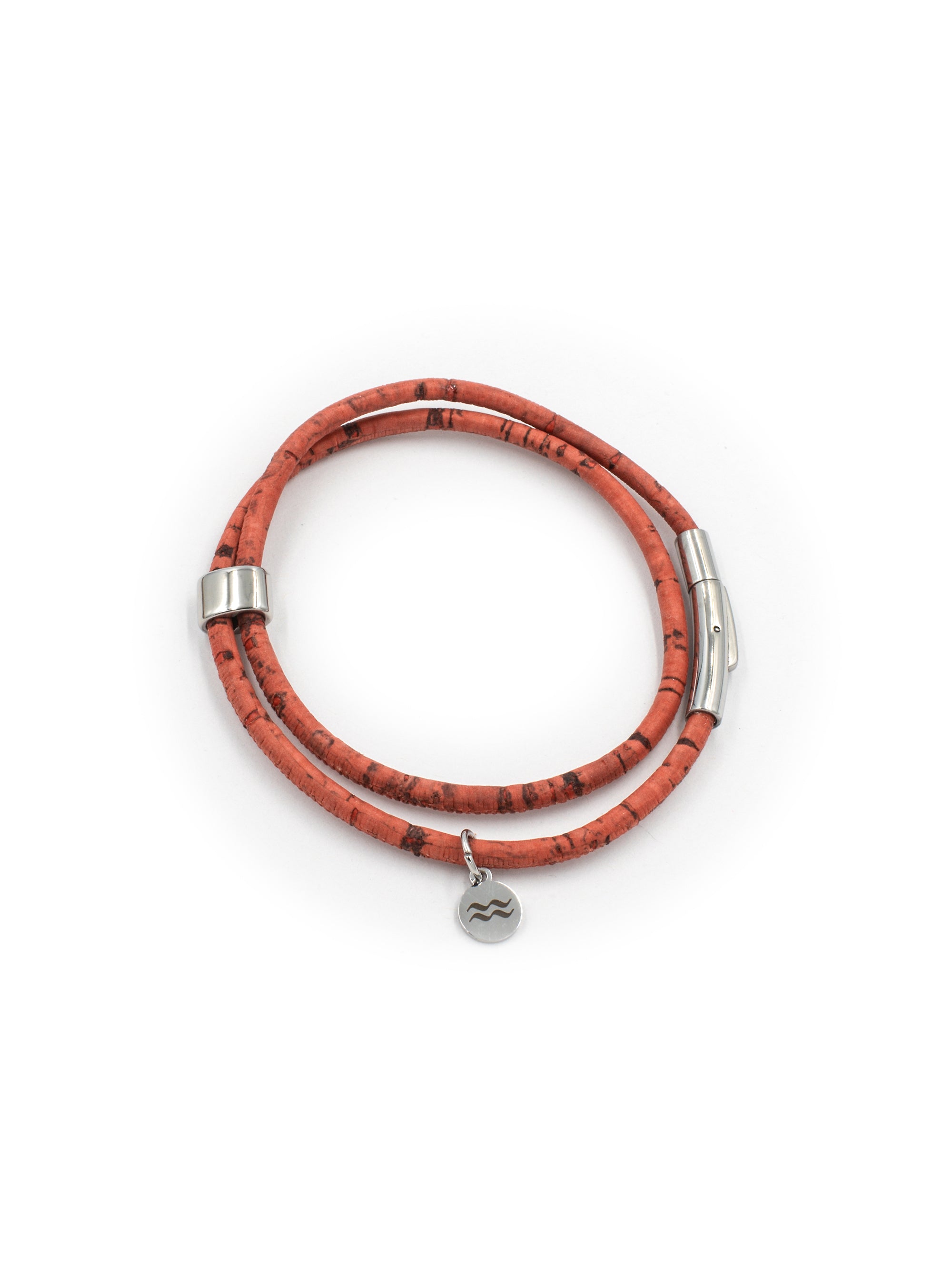 Aqua Beach Sustainable Cork Bracelet - Red