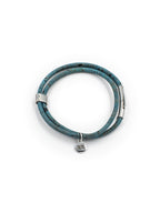 Sustainable Cork Bracelet – Teal – Product photo – The Sea Shed