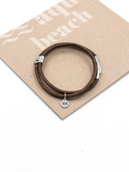 Sustainable Cork Bracelet – Chestnut – Detail view – The Sea Shed