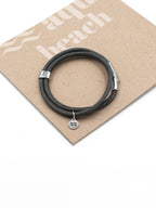 Sustainable Cork Bracelet – Grey – Detail view – The Sea Shed