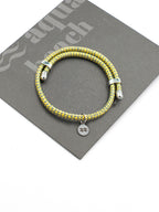 Recycled Plastic Rope Bracelet – Yellow – Detail view – The Sea Shed