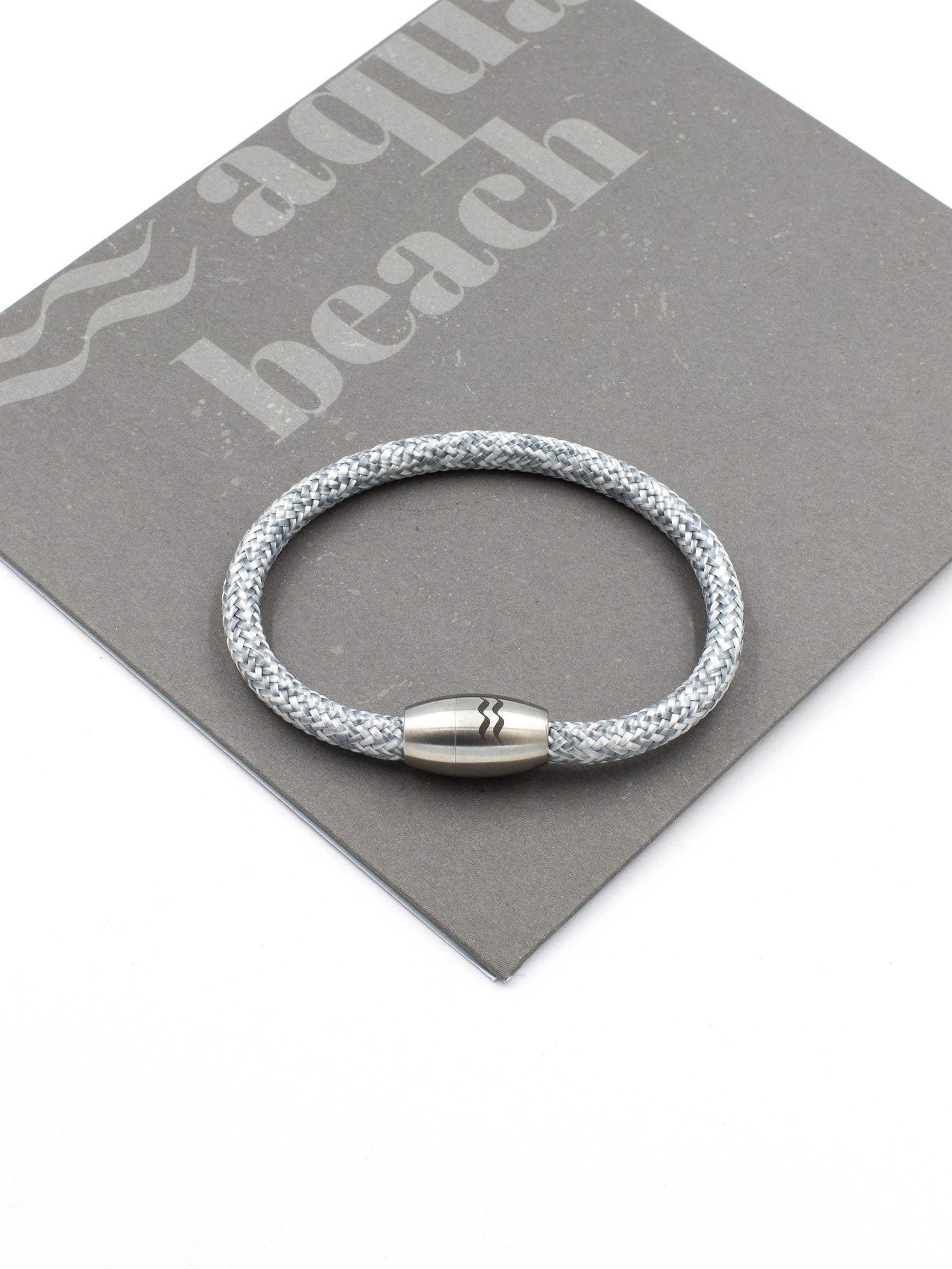 Aqua Beach Recycled Plastic Bracelet - Grey