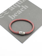 Recycled Plastic Rope Bracelet – Red – Gift packaging – The Sea Shed