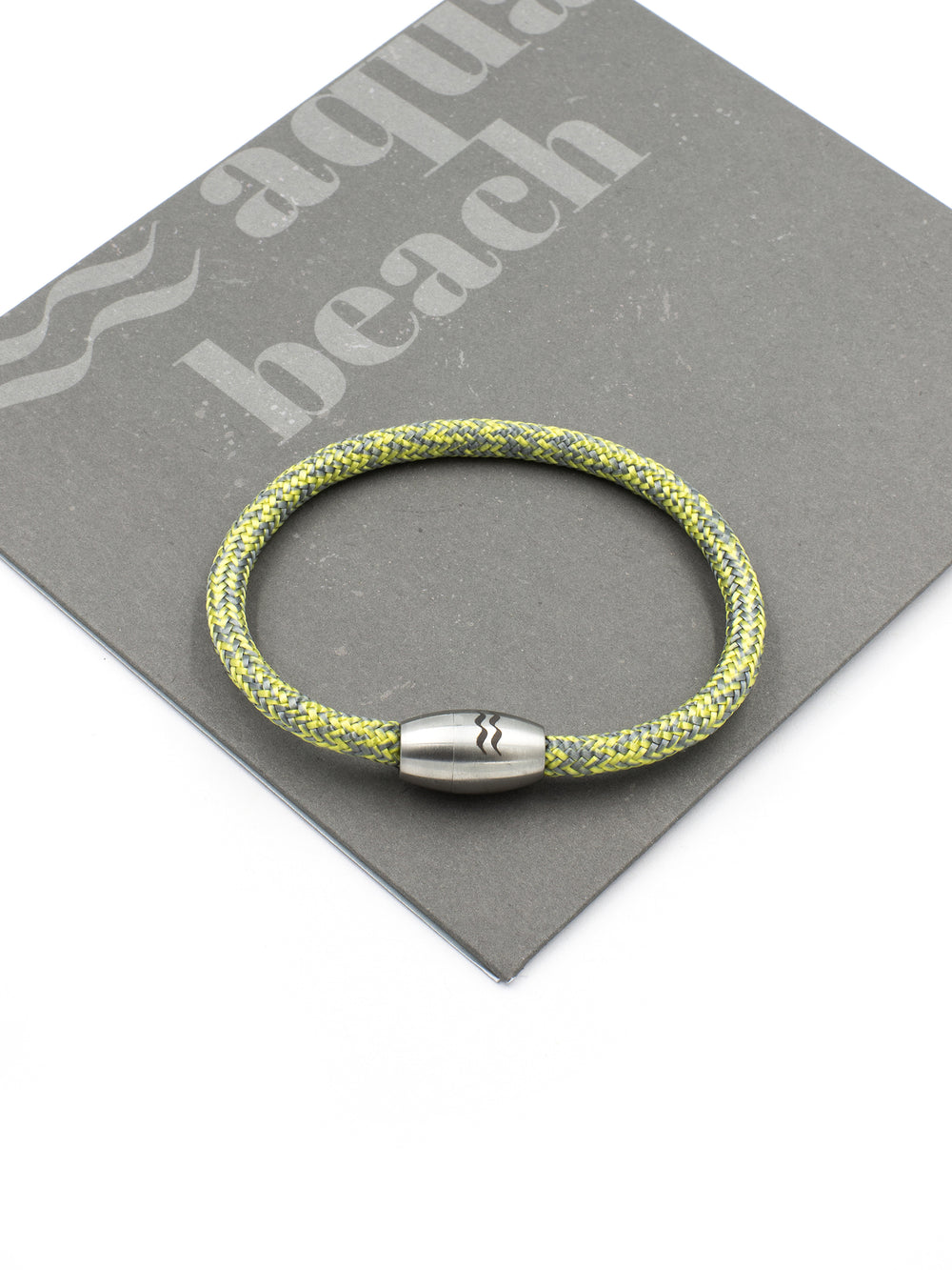Recycled Plastic Rope Bracelet – Yellow – Gift packaging – The Sea Shed
