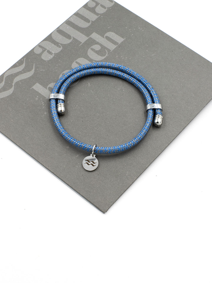 Recycled Plastic Rope Bracelet – Grey – Lifestyle photo – The Sea Shed