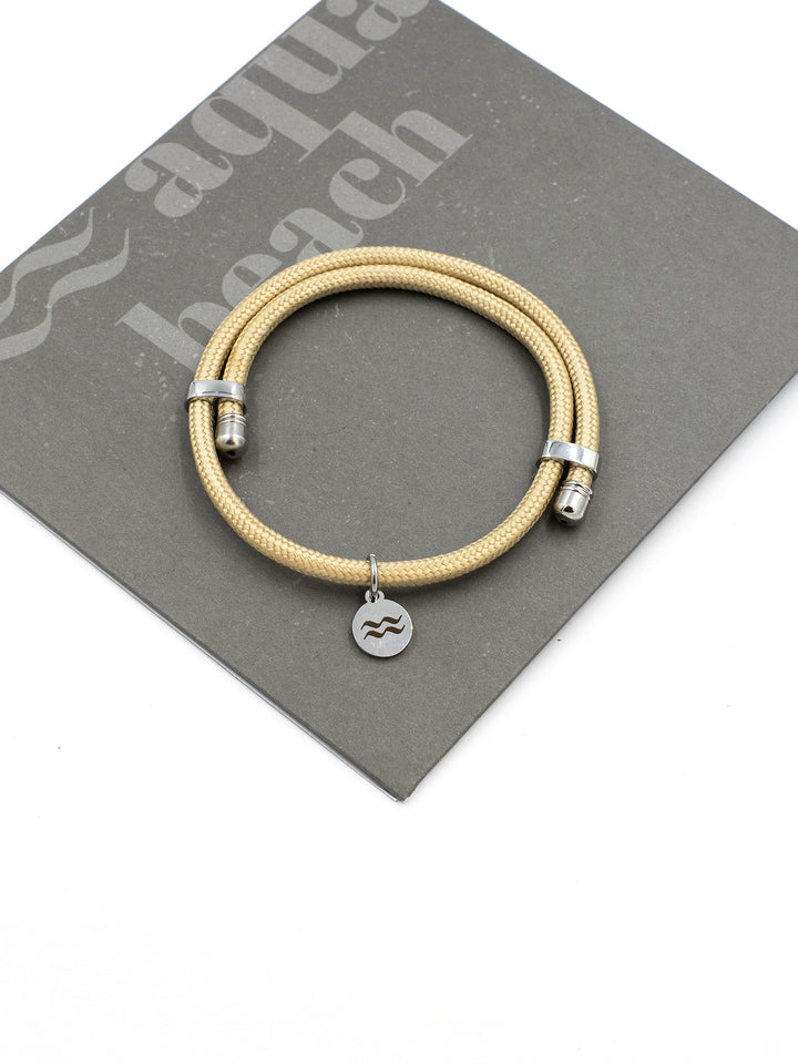 Recycled Plastic Rope Bracelet – Sand – Lifestyle photo – The Sea Shed