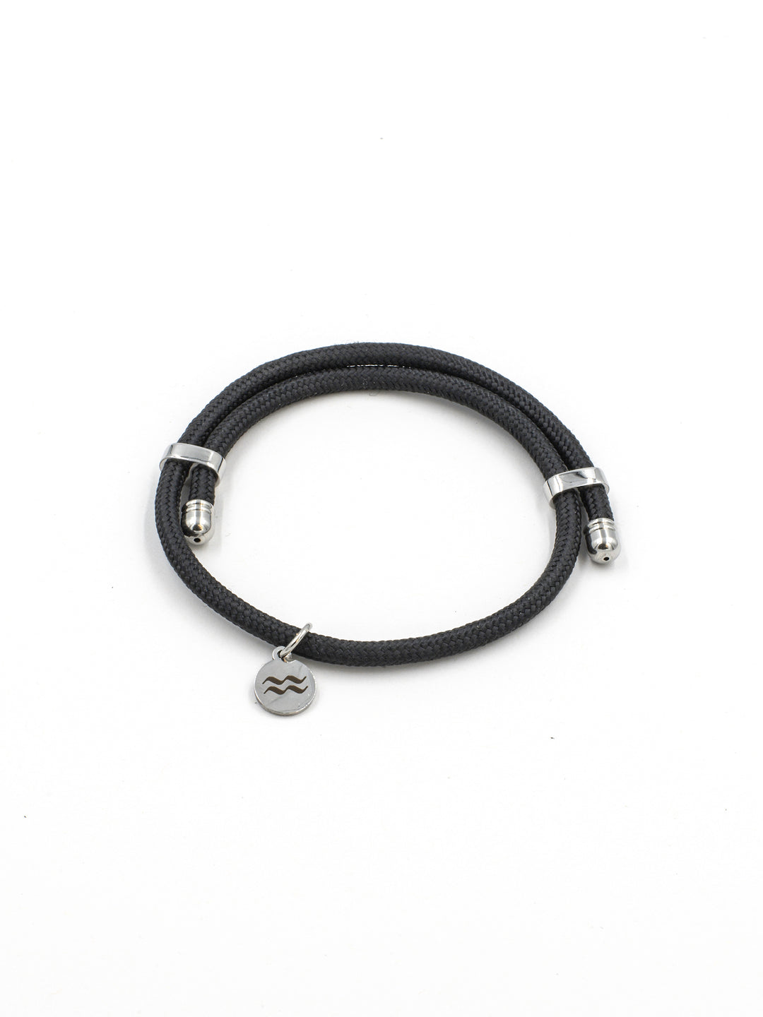 Recycled Plastic Rope Bracelet – Black – Product photo – The Sea Shed