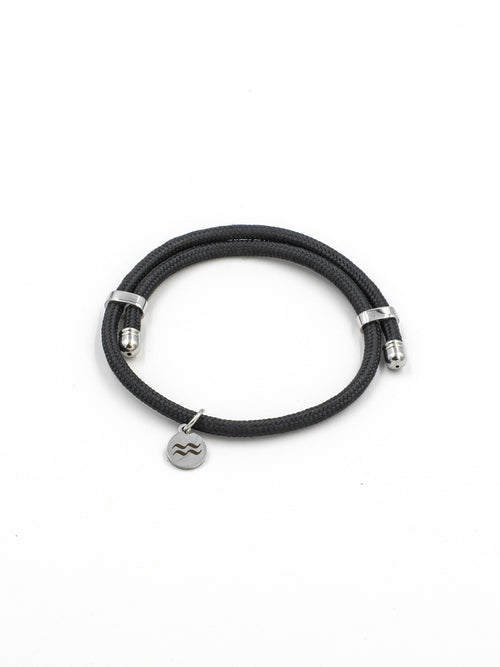 Recycled Plastic Rope Bracelet – Black – Product photo – The Sea Shed