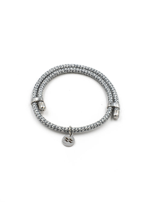 Recycled Plastic Rope Bracelet – Grey – Product photo – The Sea Shed