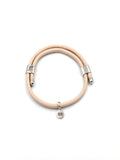 Premium Smooth Leather Bracelet - Blush - Size Adjustable