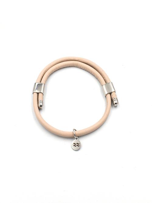 Leather Bracelet – Blush – Product photo – The Sea Shed