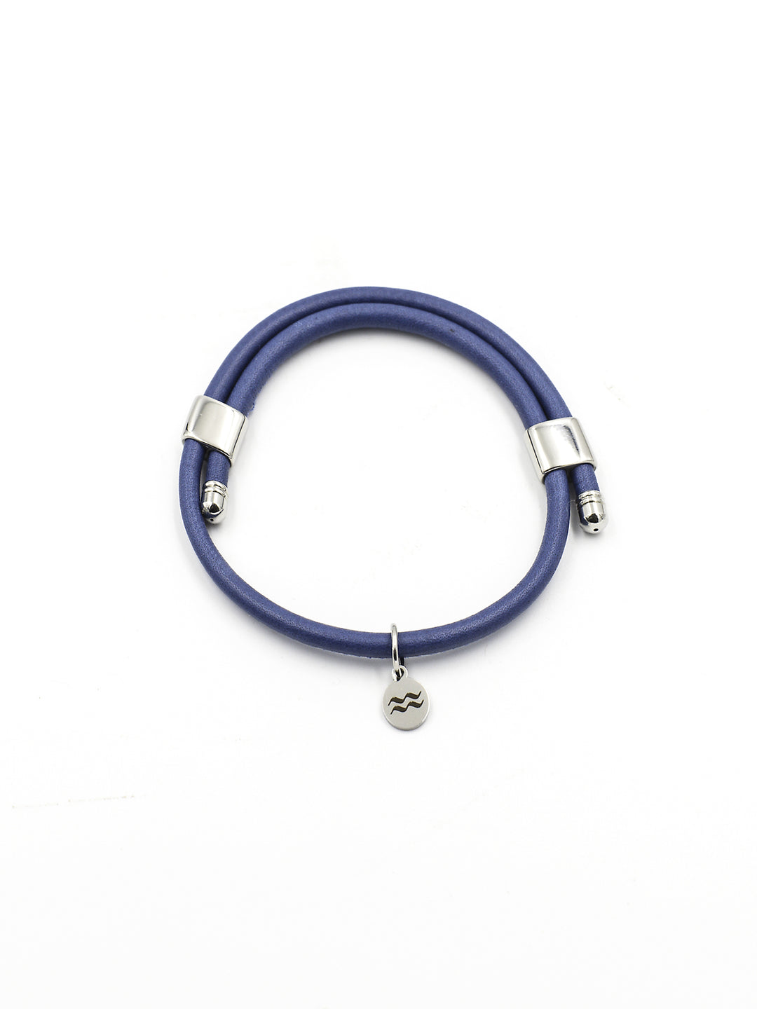 Leather Bracelet – Blue – Product photo – The Sea Shed