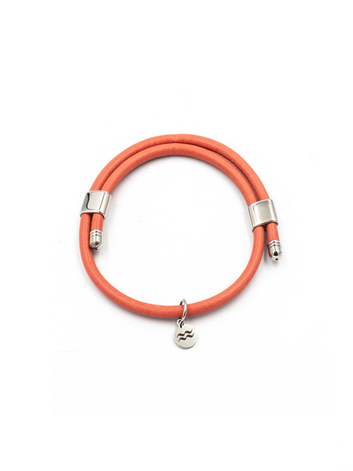 Leather Bracelet – Red – Product photo – The Sea Shed