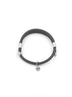 Leather Bracelet – Black – Product photo – The Sea Shed