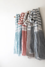 Hand-Loomed Linen Scarf – Sand – Lifestyle photo – The Sea Shed