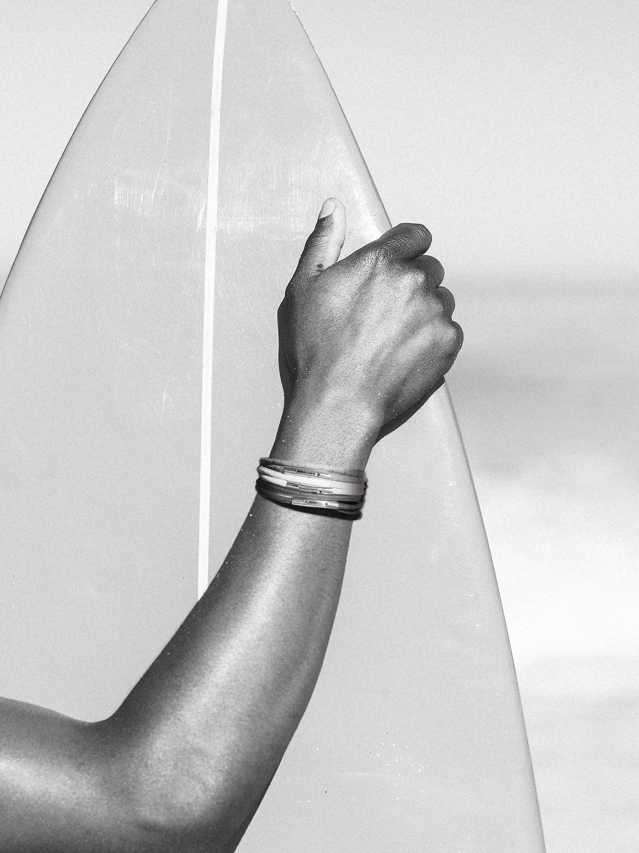Aqua Beach Sustainable Cork Bracelet - White