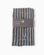 Navy Breton Stripe Linen Tea Towel