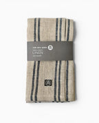 Navy Classic Stripe Linen Tea Towel