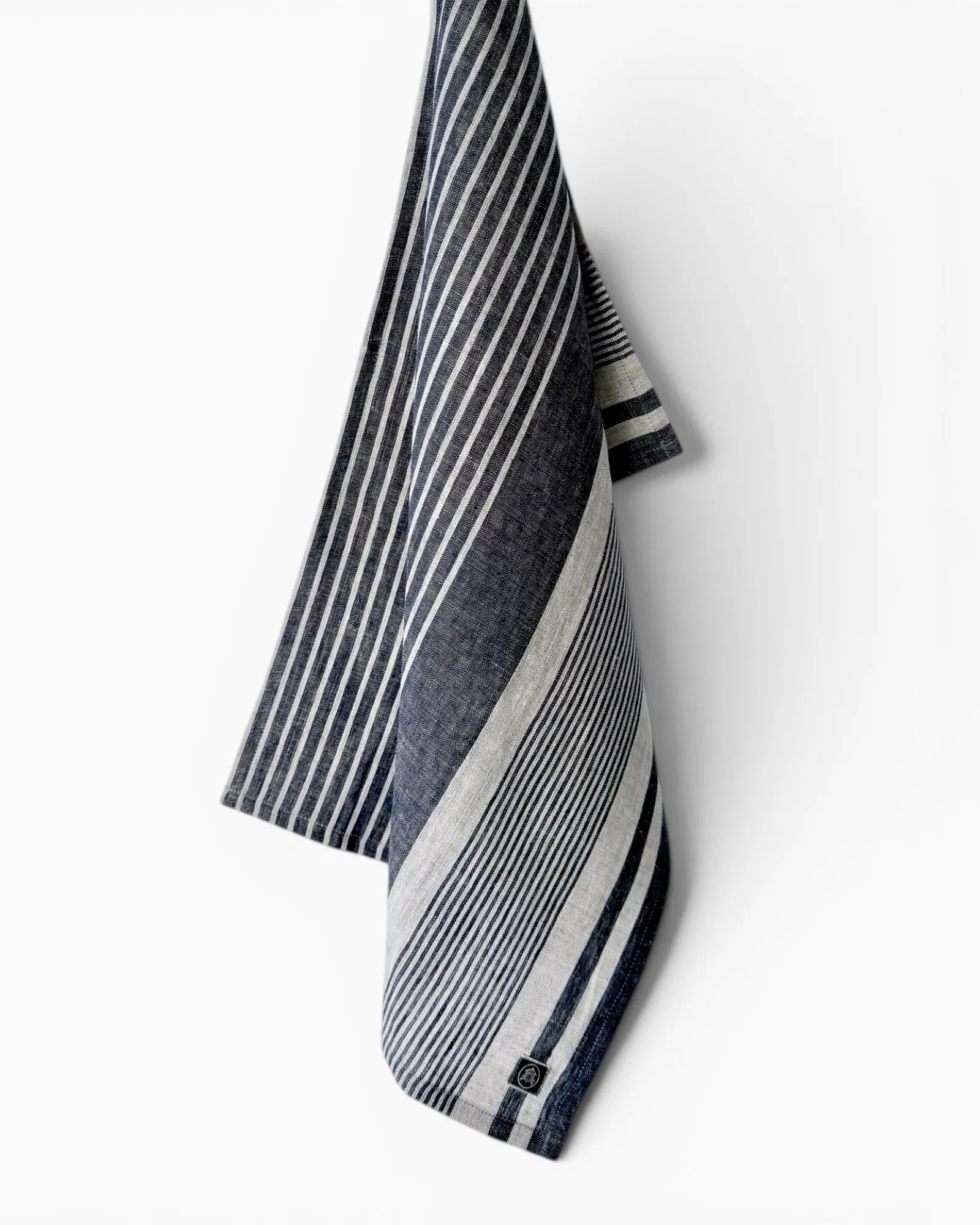 Navy Heritage Linen Tea Towel