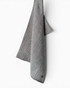 Navy Narrow Stripe Linen Tea Towel