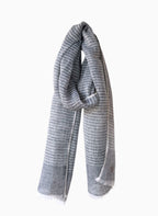 Pinstripe Denim Blue Linen Scarf