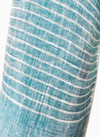 Pinstripe Sea Blue Linen Scarf