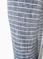 Pinstripe Denim Blue Linen Scarf