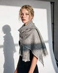 Pinstripe Denim Blue Linen Scarf