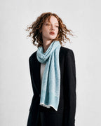 Pinstripe Sea Blue Linen Scarf